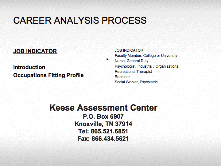 Keese Assessment